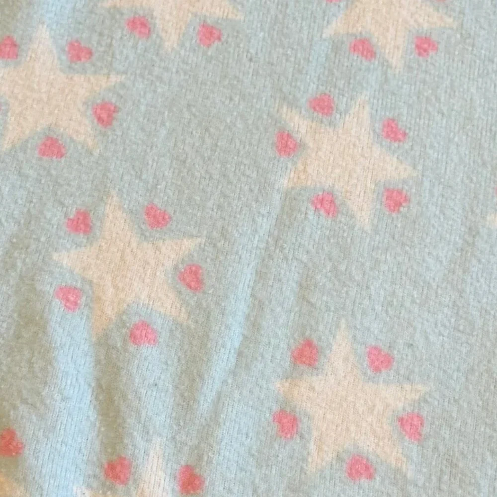 Wildfox Star Print Pullover Sweater Stretchy Pastel Comfy Cozy Size Small Womens